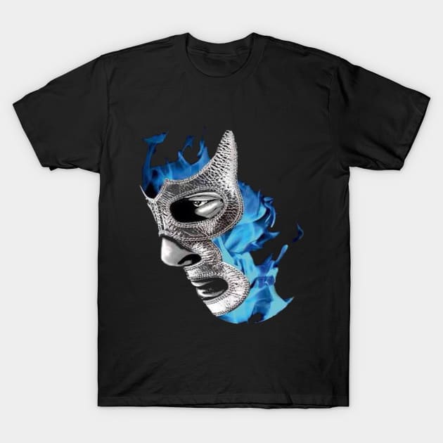 Feel-Ink Blue Demon Mexico Lucha Libre Mexican Wrestler Legend T-Shirt by FeelInksense